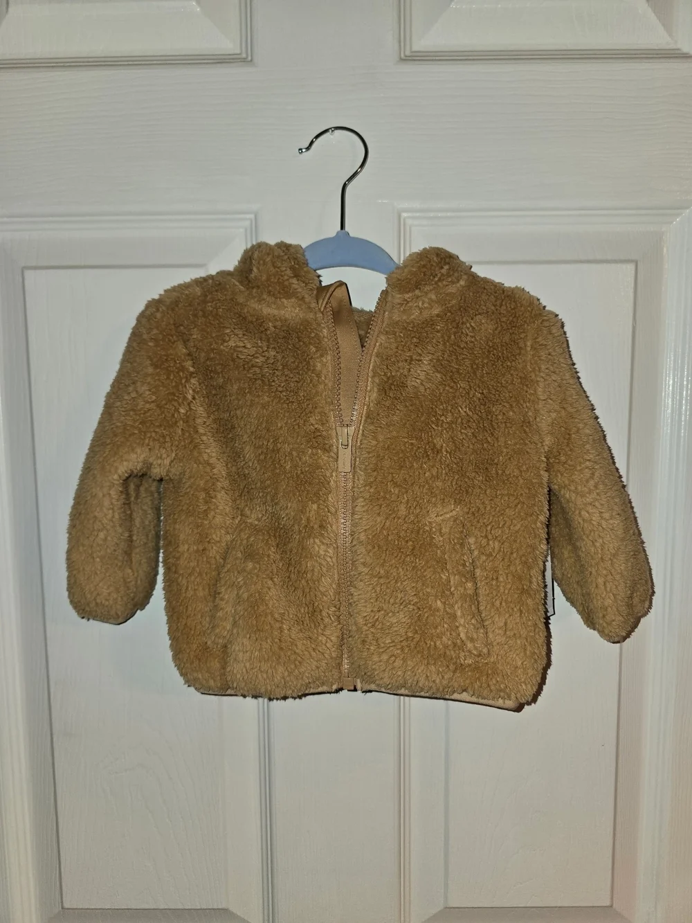 NWT Old Navy Teddy Bear Hooded Baby Jacket - Camel Brown